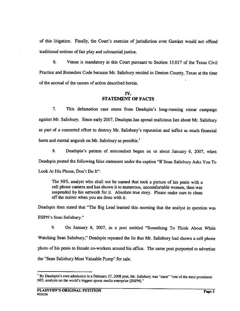 Illustration for article titled Sean Salisbury's Lawsuit